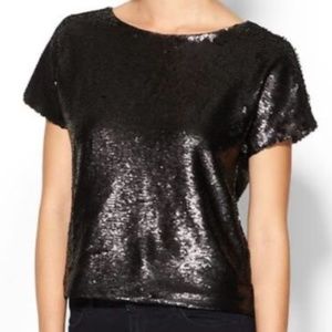 Sabine Full Black Sequin Top